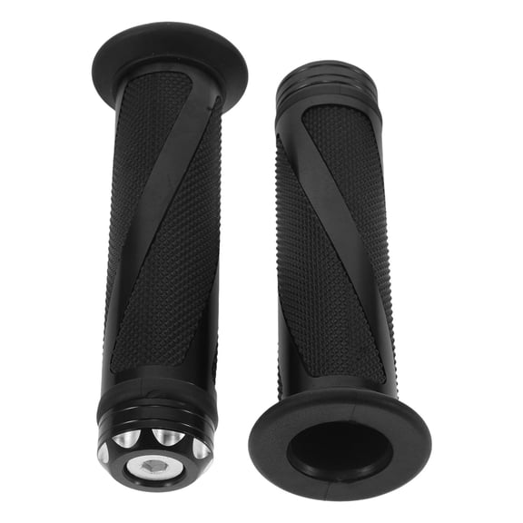 IFANLANDOR Bike Handlebar Grips 1 Pair Non Slip Grip Practical Design for Cycling Black Plastic Metal Rubber