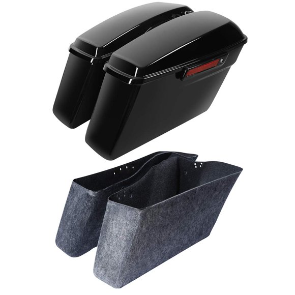 Vivid Blac Hard Saddlebags fits for Harley Davidson Touring FLT, FLHT, FLHTCU, FLHRC, Road King, Road Glide, Street Glide, Electra Glide, Ultra-Classic 2014-2023