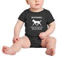 thumbnail image 2 of Warning: Protected by A Beauceron Dog Funny Baby Rompers Baby Clothes (Black,6-12 Months), 2 of 5