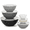 Gray, variant on GPED Mixing Bowls with Lids Set, 12 Piece Plastic Mixing Bowls Set, Nesting Mixing Bowl for Space Saving Storage, Ideal for Cooking, Baking, Food Prep (Rainbow)