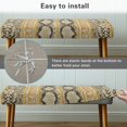 thumbnail image 5 of Psesaysky Snake Print Bench Seat Cover Animal Decoration Washable Bench Cushion Cover with Elastic Band Rectangle Seat Protector for Bedroom, Living Room, 5 of 7