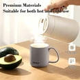 thumbnail image 6 of Dongrere Plastic Coffee Mug, Solid Color Tea Cup with Handle, Simple Drinkware Cup for Home, Office and Cafe Use, 3.3x3.6 Inch, Gray, 6 of 6