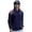 Sky Blue, variant on Men's UPF 50  Sun Protection Hooded Shirt with Integrated Face Cover Long Sleeve Lightweight Rash Guard Shirts for Fishing Hiking Camping Or Outdoor Sports Blue L