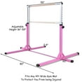 thumbnail image 5 of Costway Adjustable Steel Horizontal Training Bar Gymnastics Junior Home Practice Pink, 5 of 10