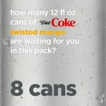 thumbnail image 3 of Diet Coke Twisted Mango Soda Soft Drink, 12 fl oz, 8 Pack, 3 of 14