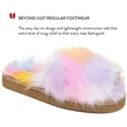 thumbnail image 5 of Minnetonka Children's Lyla Faux Fur Slippers for Girls, 13- Pink Unicorn, 5 of 6