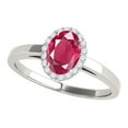 thumbnail image 2 of Aonejewelry 0.70 Ct. Ttw Created Ruby and Diamond Bridal Set In 10K White Gold, 2 of 4