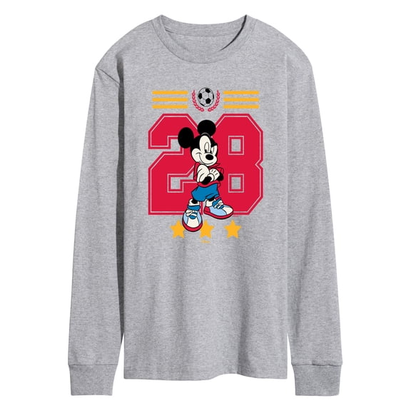 Disney - Mickey Mouse Soccer Jersey - Men's Long Sleeve Graphic T-Shirt