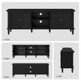 thumbnail image 6 of HLR 67" TV Stand, for TVs up to 75", Mid-Century Wood Entertainment Center for Living Room, Black, 6 of 7
