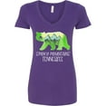 thumbnail image 3 of Inktastic Smoky Mountains, Tennessee Mountains and Bear Shape Women's V-Neck T-Shirt, 3 of 5