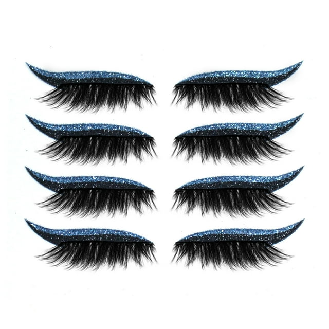 pares de pegatinas de sombra de ojos con pestañas postizas. Fáciles de aplicar, sin necesidad de pegamento.