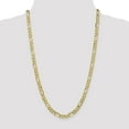 thumbnail image 2 of Solid 10k Yellow Gold 6mm Concave Figaro Chain Necklace 20" - with Secure Lobster Lock Clasp, 2 of 5