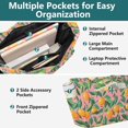 thumbnail image 3 of FORMRS Tote Bag for Women Quilted Large Capacity Travel Work Carry On Shoulder Handbag, Pink Oranges, 3 of 7