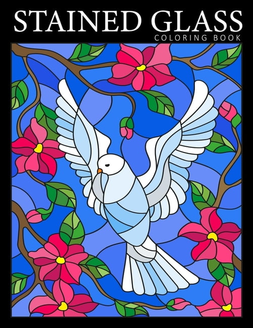 Download Stained Glass Coloring Book : Beautiful Birds Designs ...