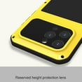 thumbnail image 6 of for iPhone 15 Pro Max Metal + Silicone Case, Heavy Duty Shockproof Rugged Case with Built-in Glass Screen Protector, 360 Full Body Protective Tough Phone Cover for iPhone 15 Pro Max, Black, 6 of 10
