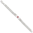 thumbnail image 2 of Sterling Silver Bracelet Medical Curb 9 mm 8.5 in Polished Link ID, 2 of 5