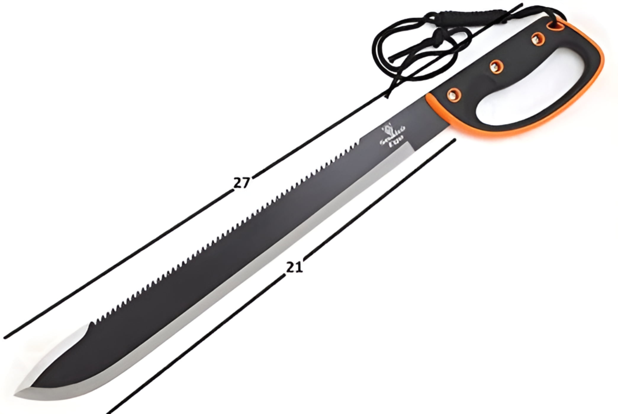 Snake Eye Tactical Sawback Blade Machete with Sheath