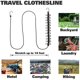 thumbnail image 4 of Tendedero de Viaje portátil, Tendedero retráctil elástico Ajustable para Viajes y Camping con Clips de 12 Piezas para Uso en Interiores y Exteriores, 4 of 7