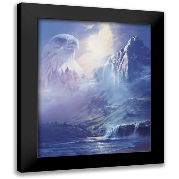 Unknown 12x14 Black Modern Framed Museum Art Print Titled - Eagles Fly Free