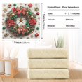 thumbnail image 3 of 6PCS Dish Towels and Dish Cloths Reuseable Dishcloths Sets for Washing Dishes, Cooking, Baking Size 11" x 11" Christmas Wreath Pattern, 3 of 9