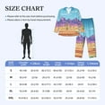 thumbnail image 4 of Lsque Pixel Desert Landscape Pattern Long Sleeve Pajama Set for Men - Soft 2-Piece Sleepwear and Loungewear Set with Pockets, Comfy Nightwear-X-Large, 4 of 7