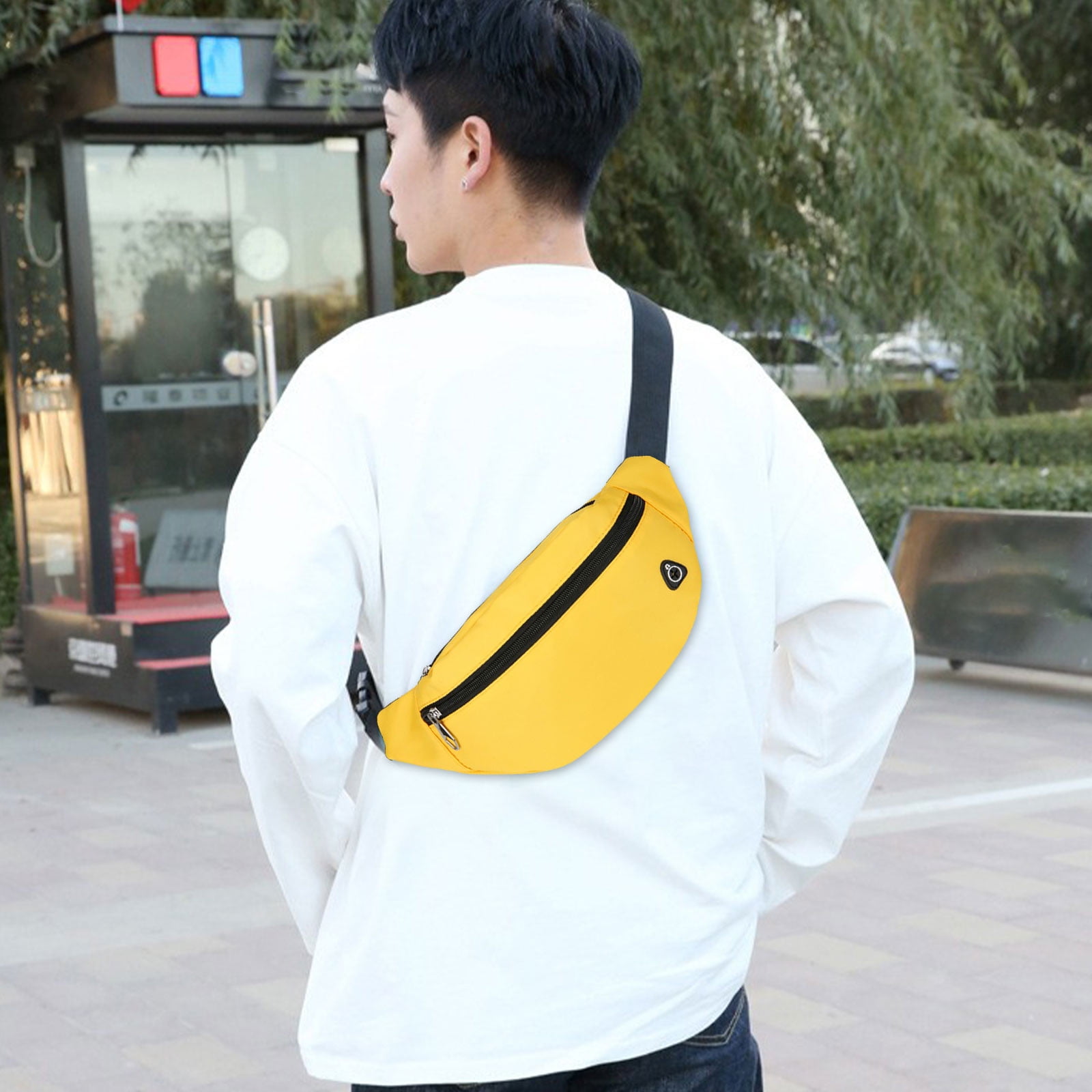 Sac Banane Unisexe ONEKERUN - 7 Poches Zippées, Réglable 90-140 Cm - Nylon Imperméable - Pour Voyage, Sport, Quotidien