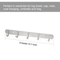 thumbnail image 4 of Uxcell Bathroom Aluminium Alloy Wall Mounted 5 Hooks Towel Bag Rack, 4 of 6