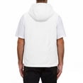 thumbnail image 5 of USNSM Mens Hoodie Casual Lightweight Golf Vest Outerwear with Pockets Zip Up Solid Color Sleeveless Softshell Jacket for Running Hiking White L, 5 of 9