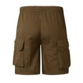 thumbnail image 4 of Men's Casual Shorts Sec Shorts Beach Wedding Men with Pockets Flashy Tie 4 8 Active Fuzzy Compression Cool for Men's Summer Fashion Thin Five Quarter Pants Solid Color Coffee L, 4 of 8