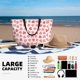 thumbnail image 5 of Fotbe Pink Hearts1 Bolsa de Viaje para Playa - Resistente al Agua, Bolsa Tote de Gran Capacidad y Ligera con 7 Bolsillos para Mujeres y Hombres, 5 of 7