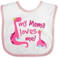 thumbnail image 3 of Inktastic My Mema Loves Me Girls Girls Baby Bib, 3 of 4