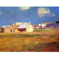 thumbnail image 2 of Redon, Odilon 14x12 White Modern Wood Framed Museum Art Print Titled - Breton Village, 2 of 4