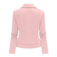 thumbnail image 4 of Lnmiateer Womens Cropped Zip Front Coat Lapel Lightweight Soft Jacket Chic Versatile Casual Autumn Winter Street Outer Tops, 4 of 9