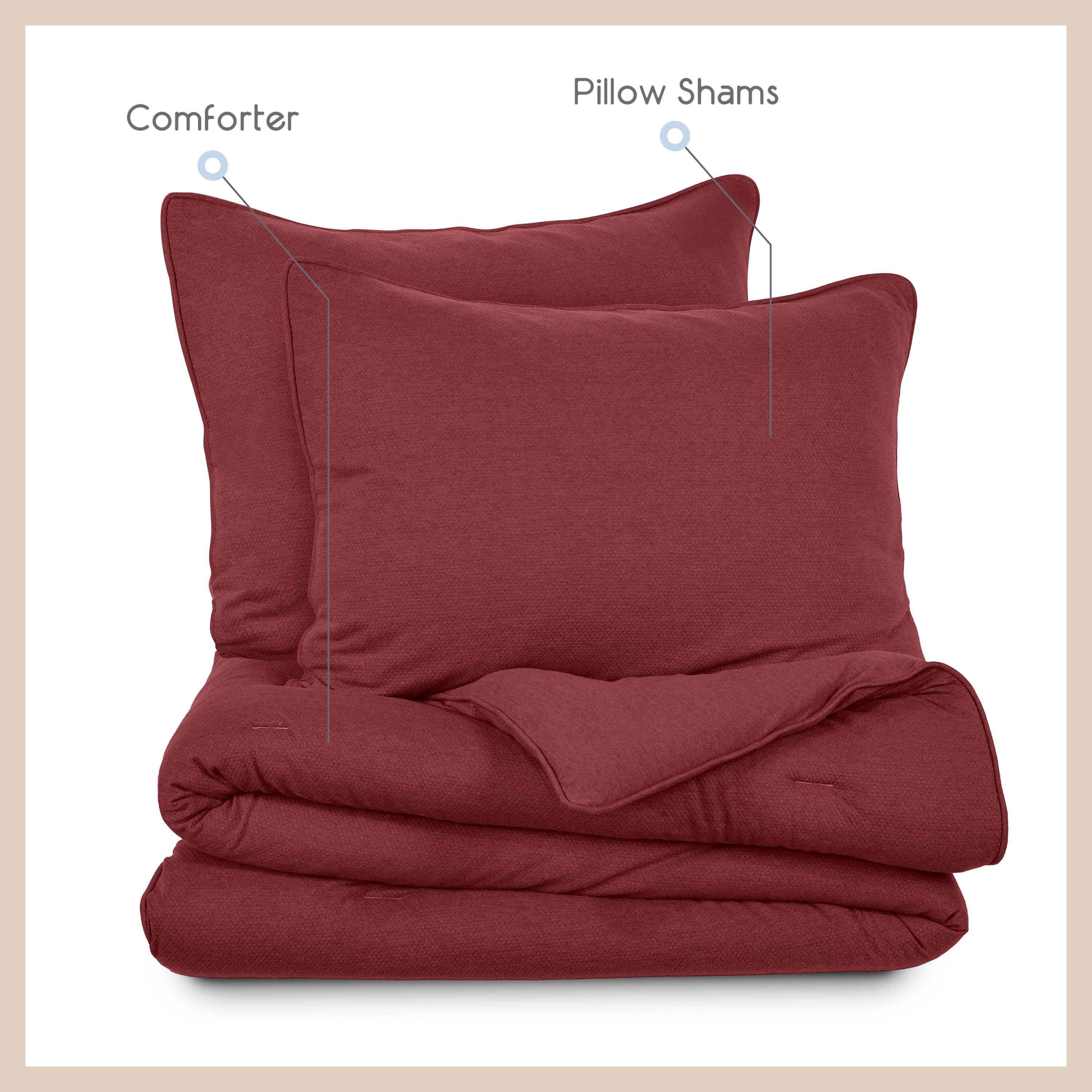 Vellux Moab Textured Comforter Set, Full/Queen, Berry