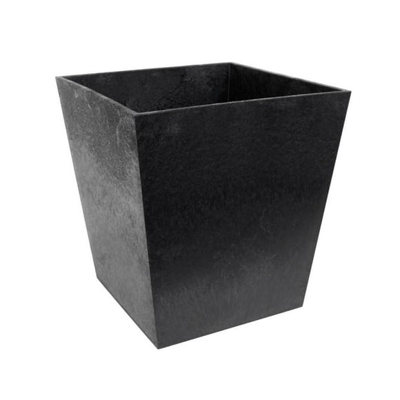 Tierra Verde Jardinière carrée Sonata de 12 po de largeur x 13 po de hauteur en ardoise