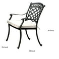 thumbnail image 5 of Benzara CHARISSA Transitional Arm Chair, Pack Of Two, Antique Black-Color:Antique Black, 5 of 5