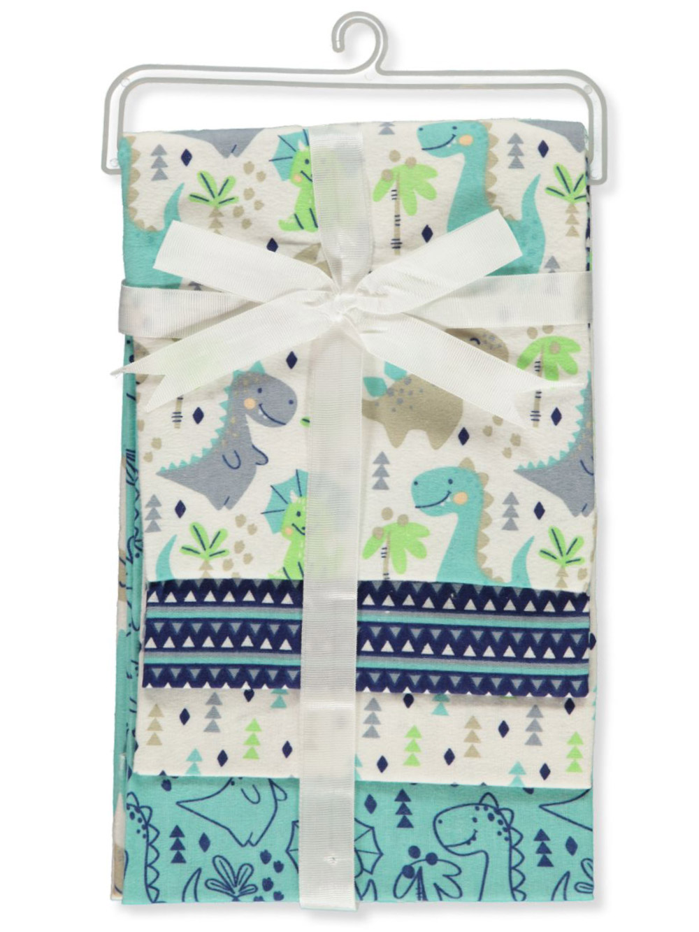 Zak & Zoey Baby Boys' 4Pack Flannel Dinosaur Receiving Blankets