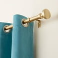 thumbnail image 2 of TOWN & COUNTRY EVERYDAY Modern Rounded Cap Single Indoor Curtain Rod and Finial Set, Easy Install Wall Mount, Matte Gold, Adjustable 36”-72”, 2 of 7