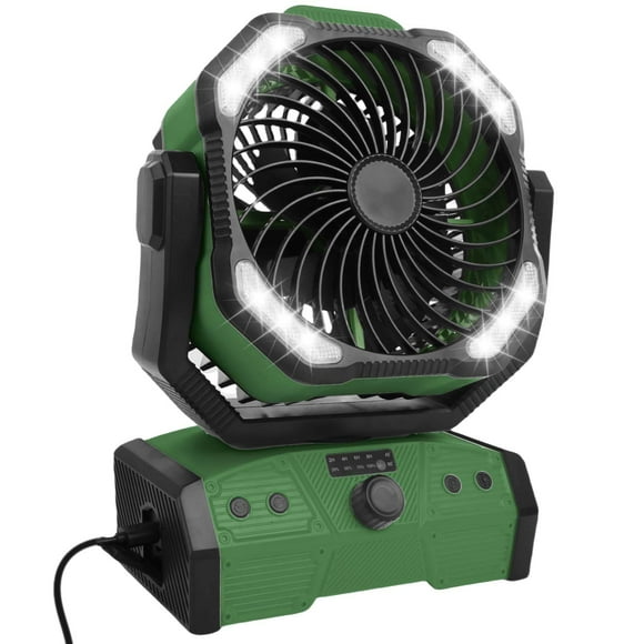 Ventilador de Camping ELZO 30000mAh con Luz LED y 70 horas de Funcionamiento Recargable