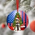 thumbnail image 1 of Flagwix Ceramic Christmas Tree Ornaments| Schnauzer Christmas Hanging Ornament With Ribbon|Christmas Gifts - Circle, 1 Pcs, 1 of 6