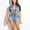 Blue, variant on BLTIBY 2025 Women's Two Piece Sets Denim Shorts Jacket Set Denim Suit Fashion Casual Summer Outfits with Pockets Blue L