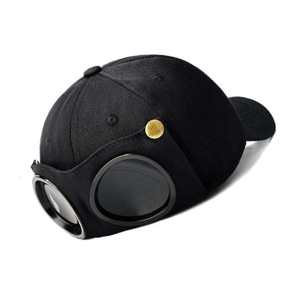 ZELVINN Unisex Aviator Hats Reverse Glasses Cap Hip Hop Baseball Cap with Sunglasses Daily Travel