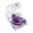 Silver Purple, variant on Rose Ring Box Set - Satin Rose Jewelry Gift Boxes for Anniversaries, Weddings, Birthdays