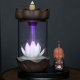 thumbnail image 3 of Backflow Incense Burner Waterfall Incense Burner with LED Light, Incense Holder Home Decor Aromatcherapy Ornamen, 3 of 9