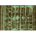 thumbnail image 1 of Ahgly Company Machine Washable Indoor Rectangle Oriental Turquoise Blue Industrial Area Rugs, 5' x 7', 1 of 4