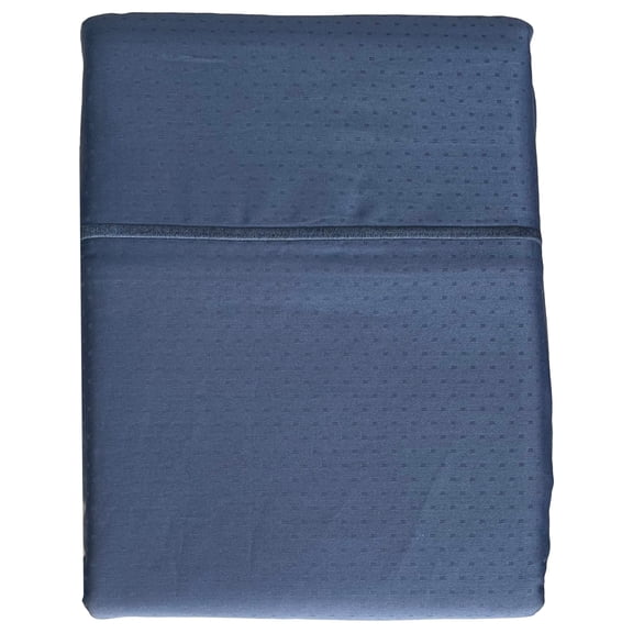 NorthCrest Home Blue Damask Pin Dot Full Sheet Set, Pima Cotton Bed Sheets