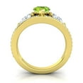 thumbnail image 4 of 2.00 Ct Round Cut Peridot Gemstone & Natural Diamond Stunning Wedding Ring for Women Solid 14K Yellow Gold Size 3.5 by Diamond Capitals, 4 of 8