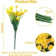 thumbnail image 2 of Daisy (376 Head) Artificial Flowers for Outdoor Summer Decor UV Resistant Fake Flowers Faux Plastic Greenery Shrub Plant for Wedding Indoor Home Porch Box Cemetery Décor(Yellow), 2 of 5