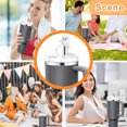 thumbnail image 2 of Bonitas tapas con forma de fantasma para pajitas, compatibles con Stanley Cup de 30 y 40 oz, 4 pajitas reutilizables de silicona, accesorios divertidos para vasos, 2 of 5