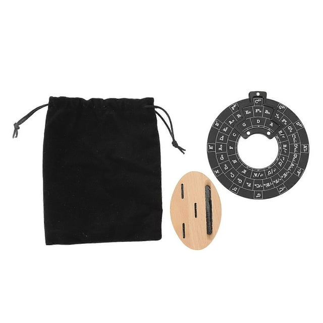 Circle of Fifths Wheel Music Theory Disc Accessories Melody Tool Metal for Guitar Bass Piano Instruments Learning Black